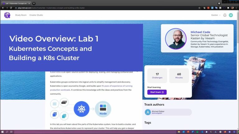 Lab 1 Video Overview – Building Your First Kubernetes Cluster