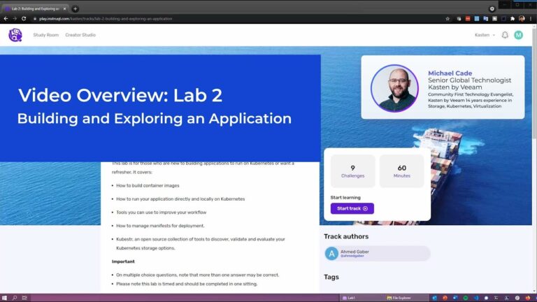 Lab 2 Video Overview – Building an Application